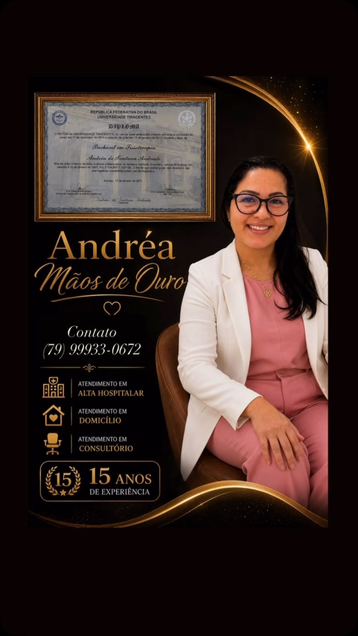 Andréa Andrade em seu consultório